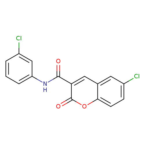 6-chloro-N-(3-chlorophenyl)-2-oxo-2H-chromene-3-carboxamide