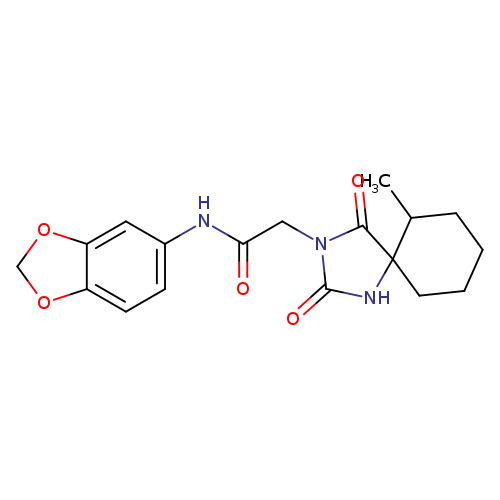 N-(2H-1,3-benzodioxol-5-yl)-2-{6-methyl-2,4-dioxo-1,3-diazaspiro[4.5]decan-3-yl}acetamide