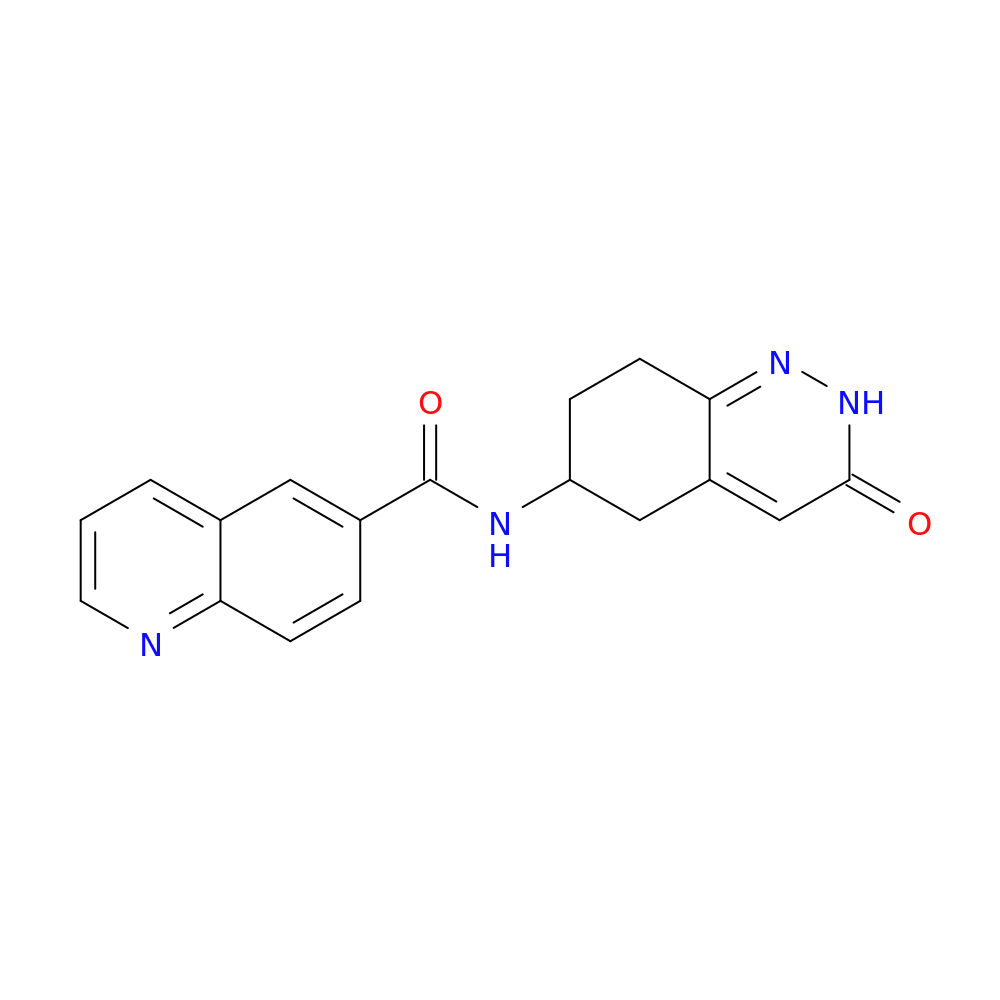 N-(3-oxo-2,3,5,6,7,8-hexahydrocinnolin-6-yl)quinoline-6-carboxamide