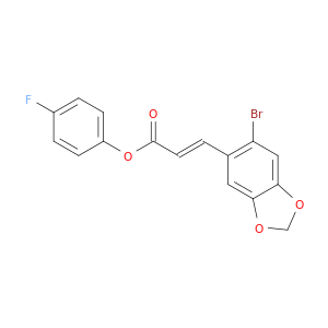4-fluorophenyl (2E)-3-(6-bromo-2H-1,3-benzodioxol-5-yl)prop-2-enoate
