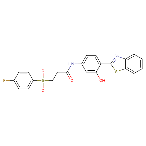 N-[4-(1,3-benzothiazol-2-yl)-3-hydroxyphenyl]-3-(4-fluorobenzenesulfonyl)propanamide
