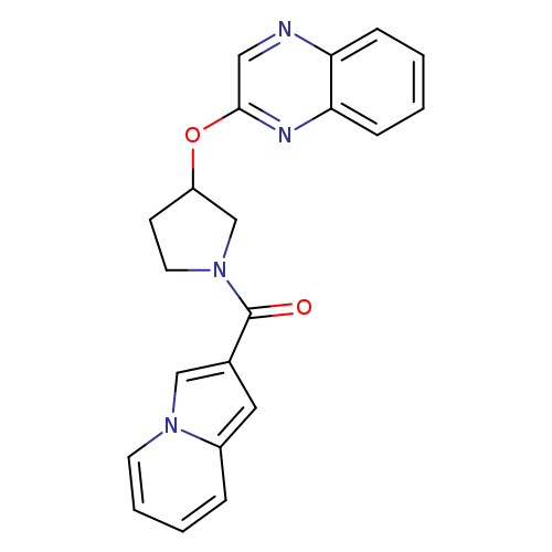 2-{[1-(indolizine-2-carbonyl)pyrrolidin-3-yl]oxy}quinoxaline