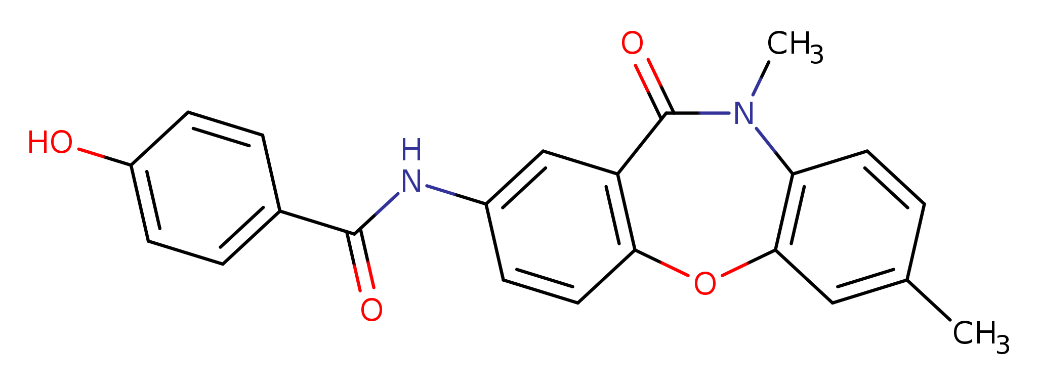 N-{5,9-dimethyl-10-oxo-2-oxa-9-azatricyclo[9.4.0.0^{3,8}]pentadeca-1(11),3(8),4,6,12,14-hexaen-13-yl}-4-hydroxybenzamide