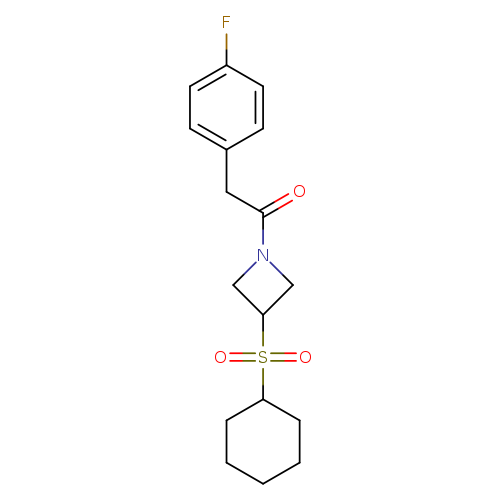 1-[3-(cyclohexanesulfonyl)azetidin-1-yl]-2-(4-fluorophenyl)ethan-1-one
