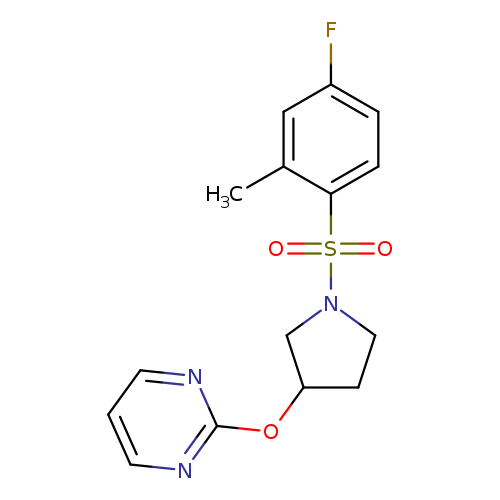 2-{[1-(4-fluoro-2-methylbenzenesulfonyl)pyrrolidin-3-yl]oxy}pyrimidine