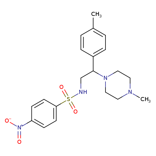 N-[2-(4-methylphenyl)-2-(4-methylpiperazin-1-yl)ethyl]-4-nitrobenzene-1-sulfonamide