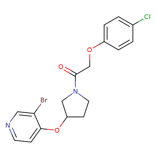 1-{3-[(3-bromopyridin-4-yl)oxy]pyrrolidin-1-yl}-2-(4-chlorophenoxy)ethan-1-one