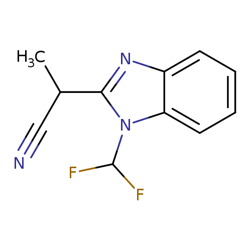 2-[1-(difluoromethyl)-1H-1,3-benzodiazol-2-yl]propanenitrile