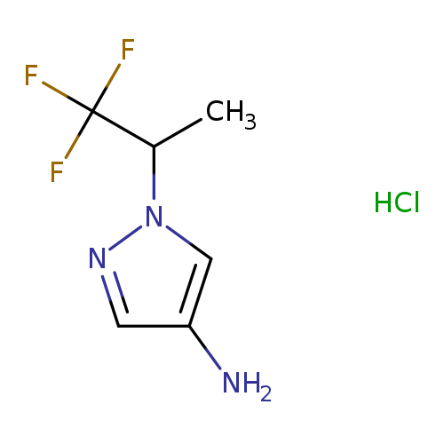 1-(2,2,2-trifluoro-1-methyl-ethyl)pyrazol-4-amine;hydrochloride