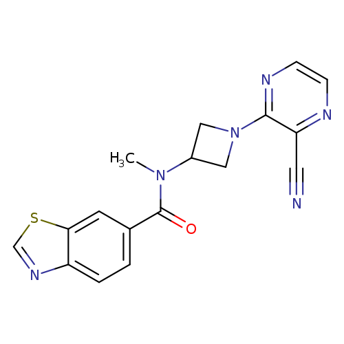 N-[1-(3-cyanopyrazin-2-yl)azetidin-3-yl]-N-methyl-1,3-benzothiazole-6-carboxamide
