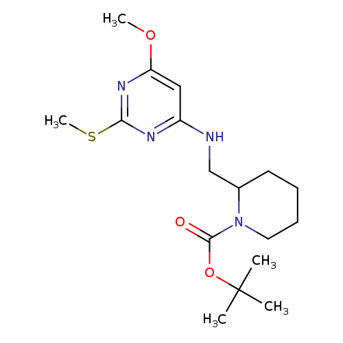 2-[(6-Methoxy-2-methylsulfanyl-pyrimidin-4-ylamino)-methyl]-piperidine-1-carboxylic acid tert-butyl ester