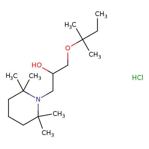 1-[(2-methylbutan-2-yl)oxy]-3-(2,2,6,6-tetramethylpiperidin-1-yl)propan-2-ol hydrochloride