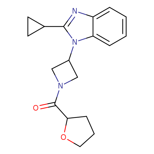 2-cyclopropyl-1-[1-(oxolane-2-carbonyl)azetidin-3-yl]-1H-1,3-benzodiazole