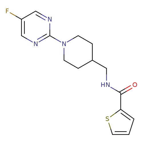 N-{[1-(5-fluoropyrimidin-2-yl)piperidin-4-yl]methyl}thiophene-2-carboxamide