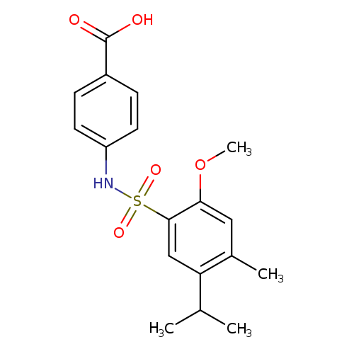 4-[2-methoxy-4-methyl-5-(propan-2-yl)benzenesulfonamido]benzoic acid