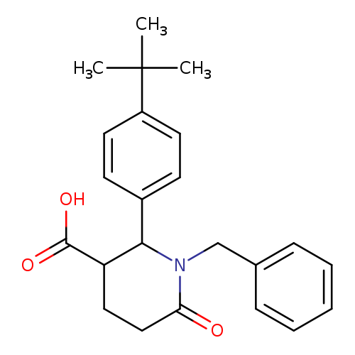1-Benzyl-2-[4-(tert-butyl)phenyl]-6-oxo-3-piperidinecarboxylic acid