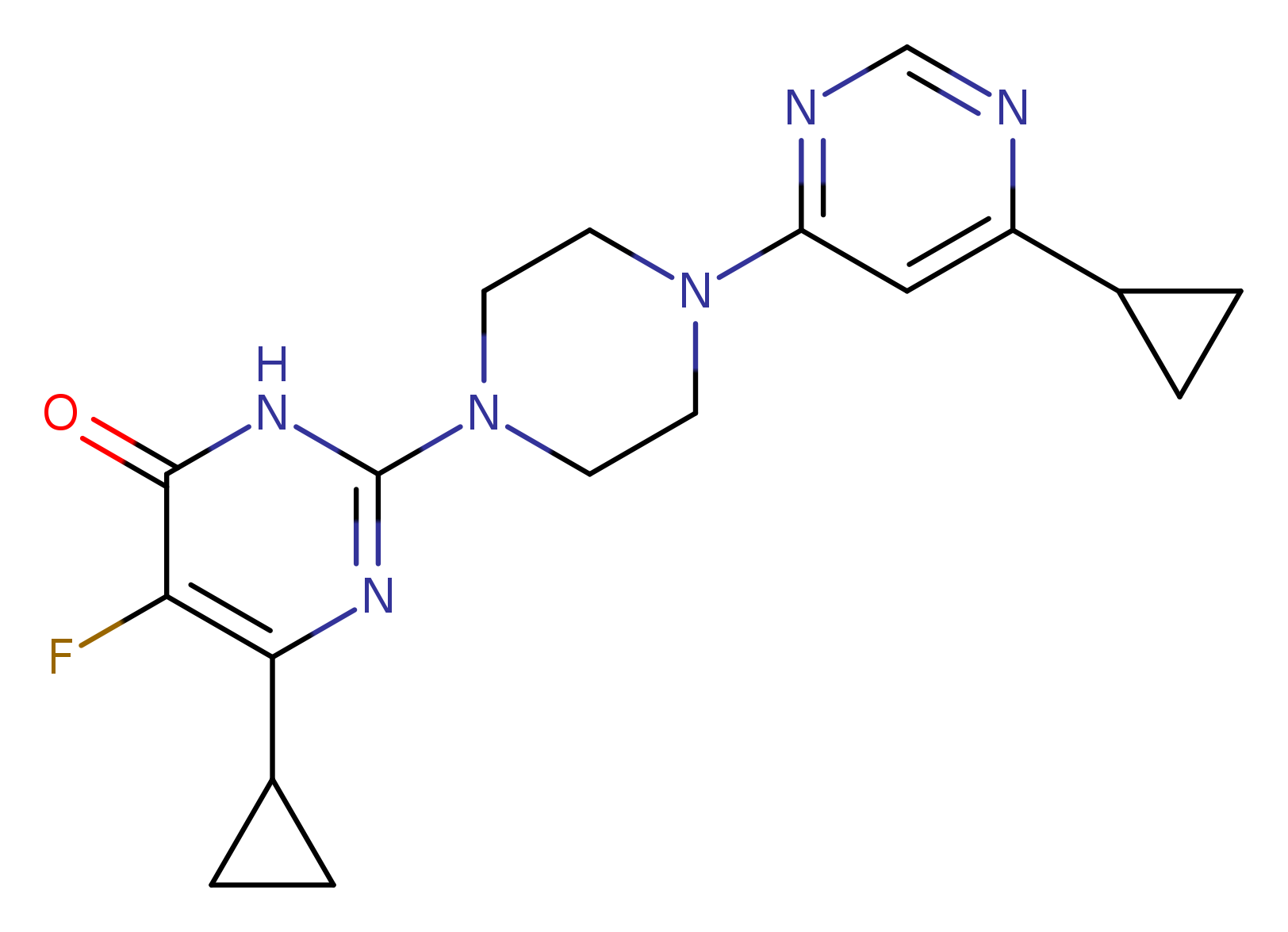 6-cyclopropyl-2-[4-(6-cyclopropylpyrimidin-4-yl)piperazin-1-yl]-5-fluoro-3,4-dihydropyrimidin-4-one