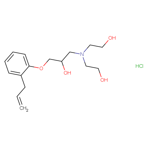 1-[bis(2-hydroxyethyl)amino]-3-[2-(prop-2-en-1-yl)phenoxy]propan-2-ol hydrochloride
