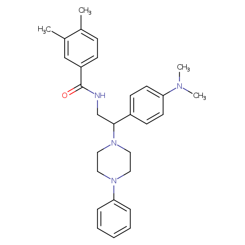 N-{2-[4-(dimethylamino)phenyl]-2-(4-phenylpiperazin-1-yl)ethyl}-3,4-dimethylbenzamide