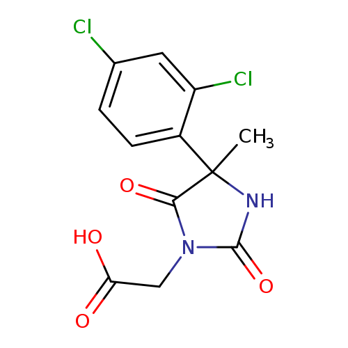 2-[4-(2,4-dichlorophenyl)-4-methyl-2,5-dioxoimidazolidin-1-yl]acetic acid