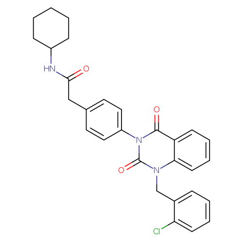 2-(4-{1-[(2-chlorophenyl)methyl]-2,4-dioxo-1,2,3,4-tetrahydroquinazolin-3-yl}phenyl)-N-cyclohexylacetamide