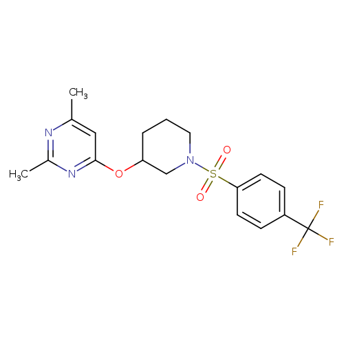 2,4-dimethyl-6-({1-[4-(trifluoromethyl)benzenesulfonyl]piperidin-3-yl}oxy)pyrimidine