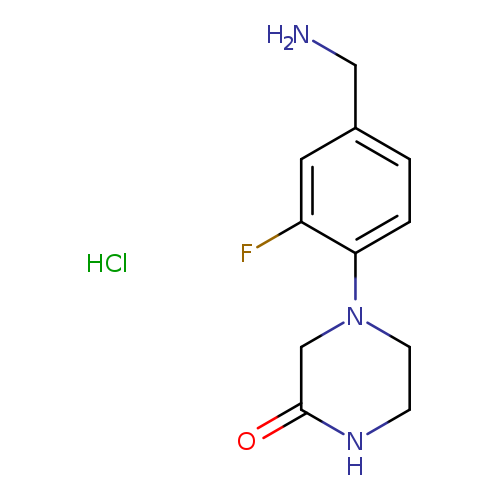 4-[4-(aminomethyl)-2-fluorophenyl]piperazin-2-one hydrochloride