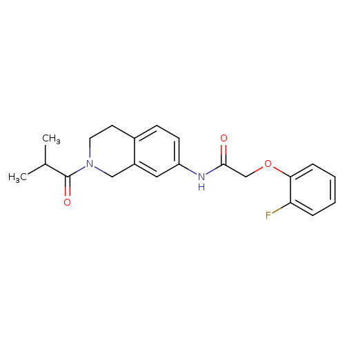 2-(2-fluorophenoxy)-N-[2-(2-methylpropanoyl)-1,2,3,4-tetrahydroisoquinolin-7-yl]acetamide