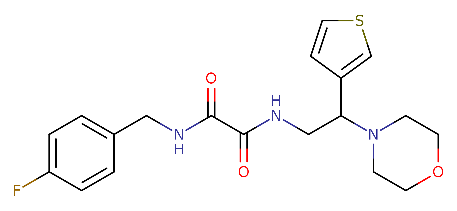 N'-[(4-fluorophenyl)methyl]-N-[2-(morpholin-4-yl)-2-(thiophen-3-yl)ethyl]ethanediamide