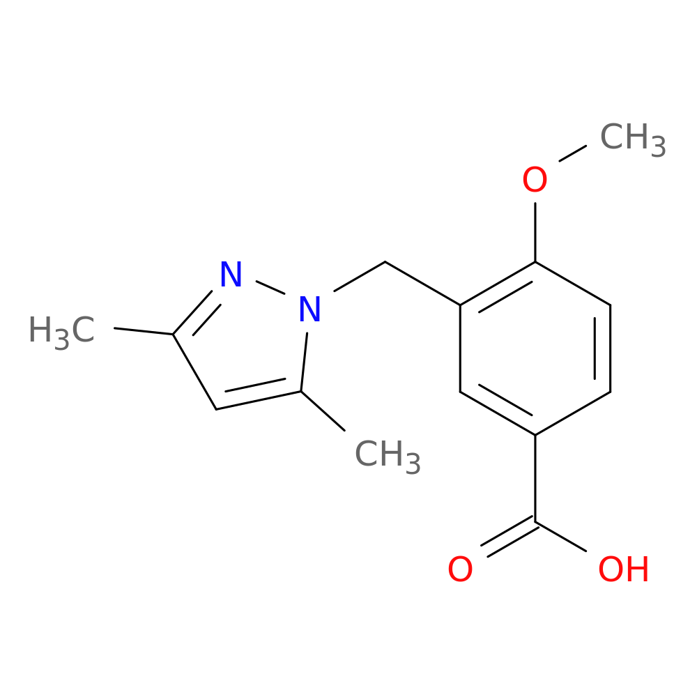 3-[(3,5-dimethyl-1H-pyrazol-1-yl)methyl]-4-methoxybenzoic acid