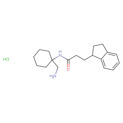 N-[1-(aminomethyl)cyclohexyl]-3-(2,3-dihydro-1H-inden-1-yl)propanamidehydrochloride