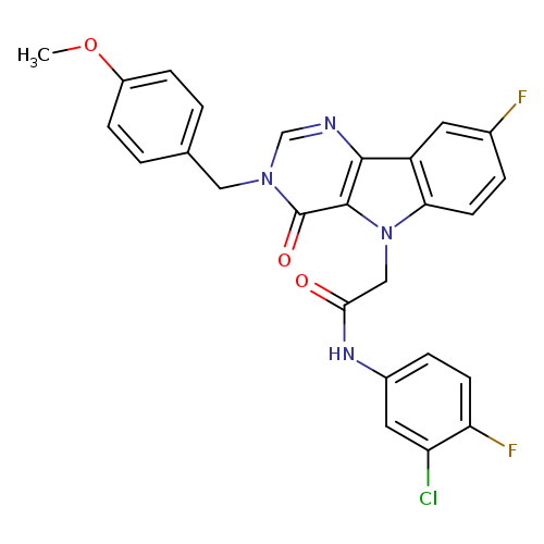 N-(3-chloro-4-fluorophenyl)-2-{8-fluoro-3-[(4-methoxyphenyl)methyl]-4-oxo-3H,4H,5H-pyrimido[5,4-b]indol-5-yl}acetamide