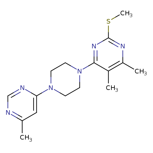 4,5-dimethyl-6-[4-(6-methylpyrimidin-4-yl)piperazin-1-yl]-2-(methylsulfanyl)pyrimidine