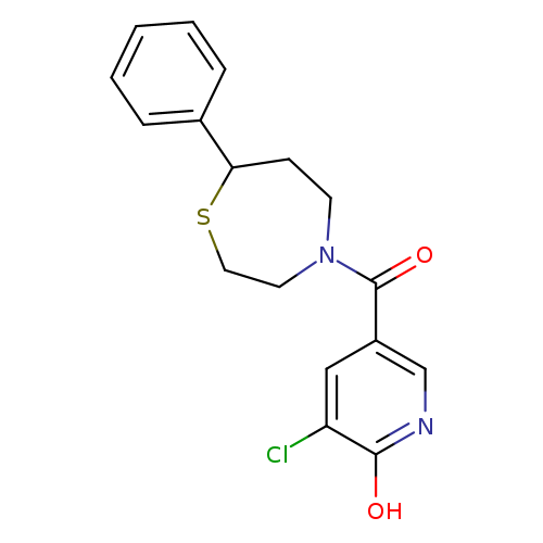 3-chloro-5-(7-phenyl-1,4-thiazepane-4-carbonyl)pyridin-2-ol