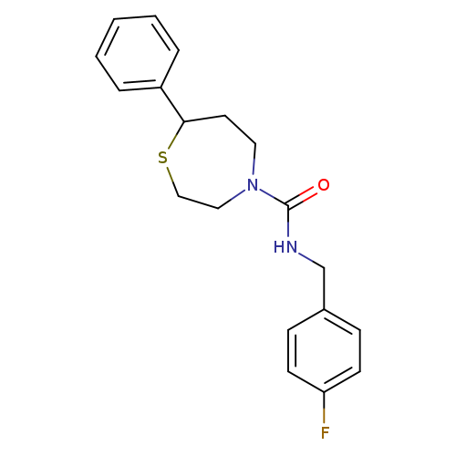 N-[(4-fluorophenyl)methyl]-7-phenyl-1,4-thiazepane-4-carboxamide