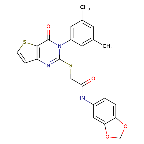 N-(2H-1,3-benzodioxol-5-yl)-2-{[3-(3,5-dimethylphenyl)-4-oxo-3H,4H-thieno[3,2-d]pyrimidin-2-yl]sulfanyl}acetamide