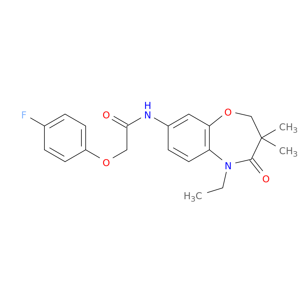 N-(5-ethyl-3,3-dimethyl-4-oxo-2,3,4,5-tetrahydro-1,5-benzoxazepin-8-yl)-2-(4-fluorophenoxy)acetamide