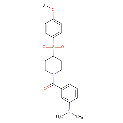 3-[4-(4-methoxybenzenesulfonyl)piperidine-1-carbonyl]-N,N-dimethylaniline