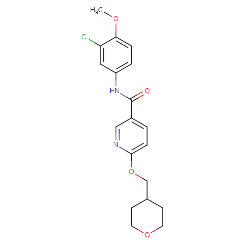 N-(3-chloro-4-methoxyphenyl)-6-[(oxan-4-yl)methoxy]pyridine-3-carboxamide