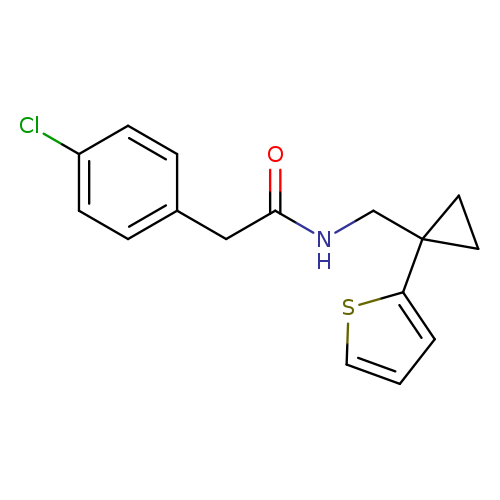 2-(4-chlorophenyl)-N-{[1-(thiophen-2-yl)cyclopropyl]methyl}acetamide