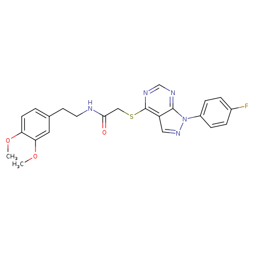 N-[2-(3,4-dimethoxyphenyl)ethyl]-2-{[1-(4-fluorophenyl)-1H-pyrazolo[3,4-d]pyrimidin-4-yl]sulfanyl}acetamide