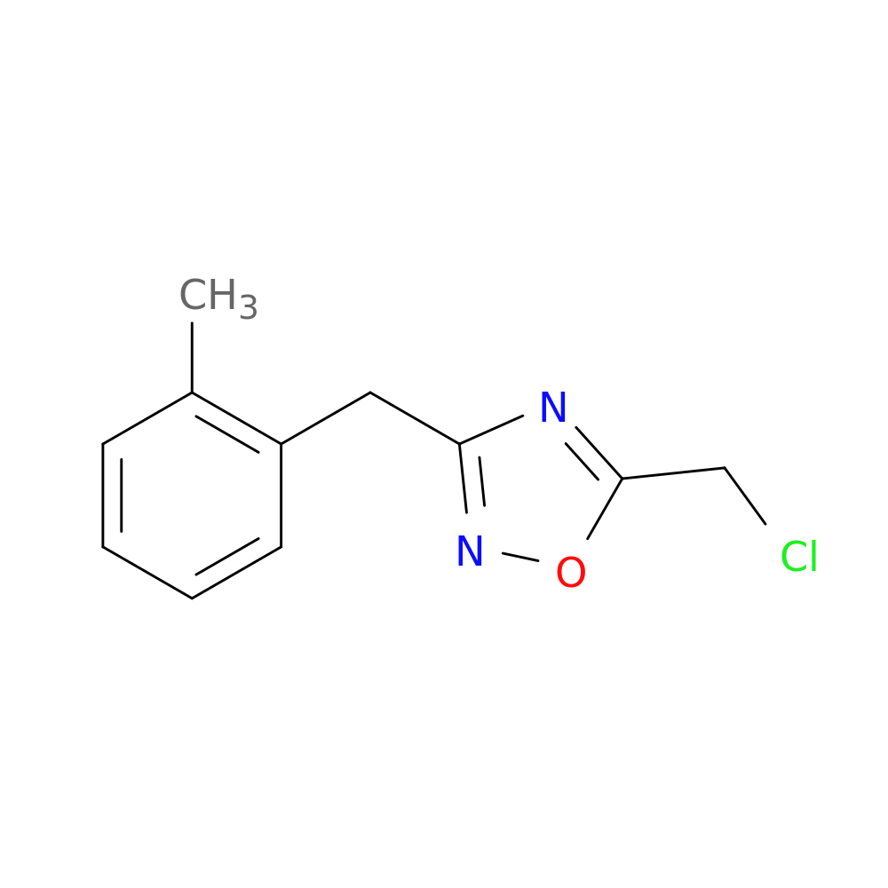 5-(chloromethyl)-3-[(2-methylphenyl)methyl]-1,2,4-oxadiazole