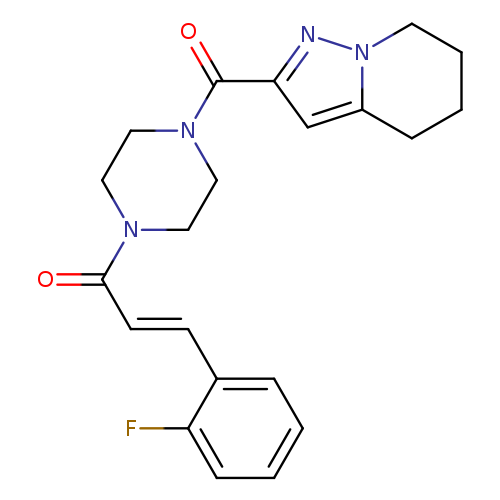 (2E)-3-(2-fluorophenyl)-1-(4-{4H,5H,6H,7H-pyrazolo[1,5-a]pyridine-2-carbonyl}piperazin-1-yl)prop-2-en-1-one