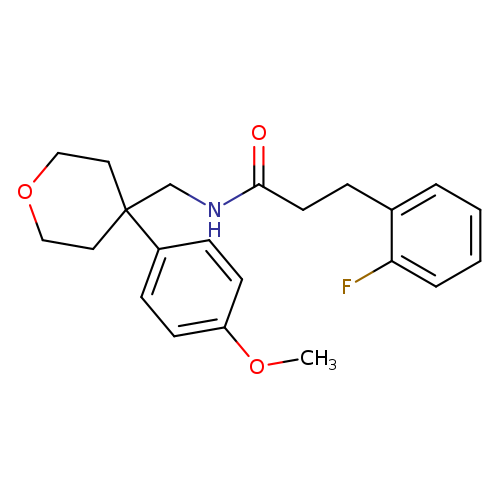 3-(2-fluorophenyl)-N-{[4-(4-methoxyphenyl)oxan-4-yl]methyl}propanamide