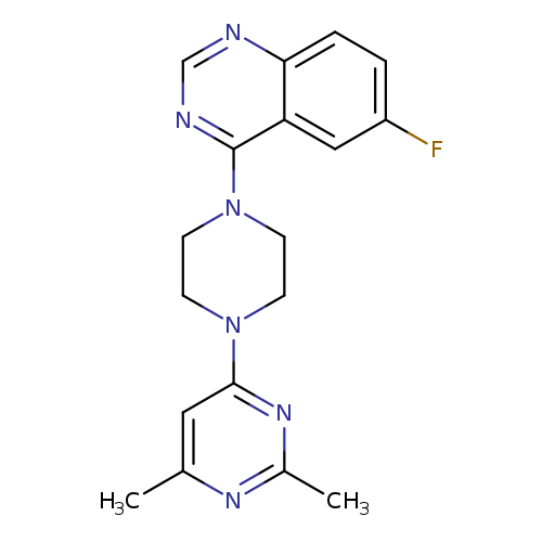 4-[4-(2,6-dimethylpyrimidin-4-yl)piperazin-1-yl]-6-fluoroquinazoline
