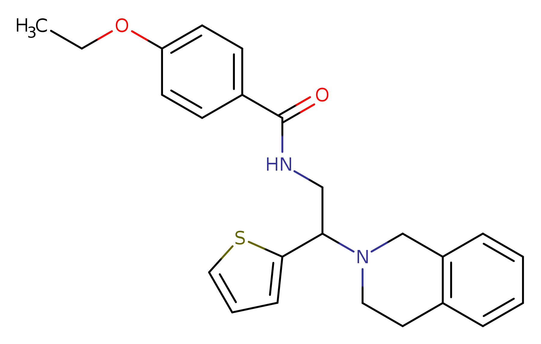 4-ethoxy-N-[2-(1,2,3,4-tetrahydroisoquinolin-2-yl)-2-(thiophen-2-yl)ethyl]benzamide