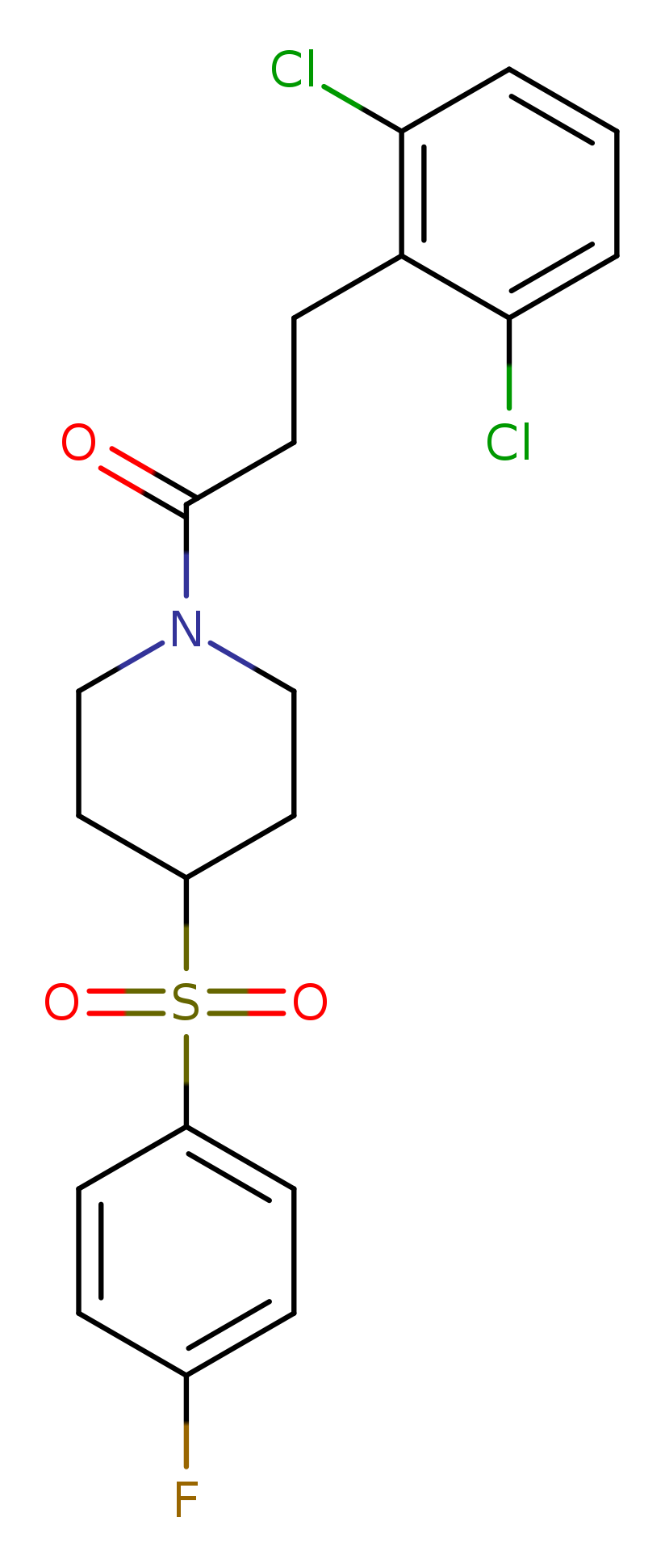 3-(2,6-dichlorophenyl)-1-[4-(4-fluorobenzenesulfonyl)piperidin-1-yl]propan-1-one