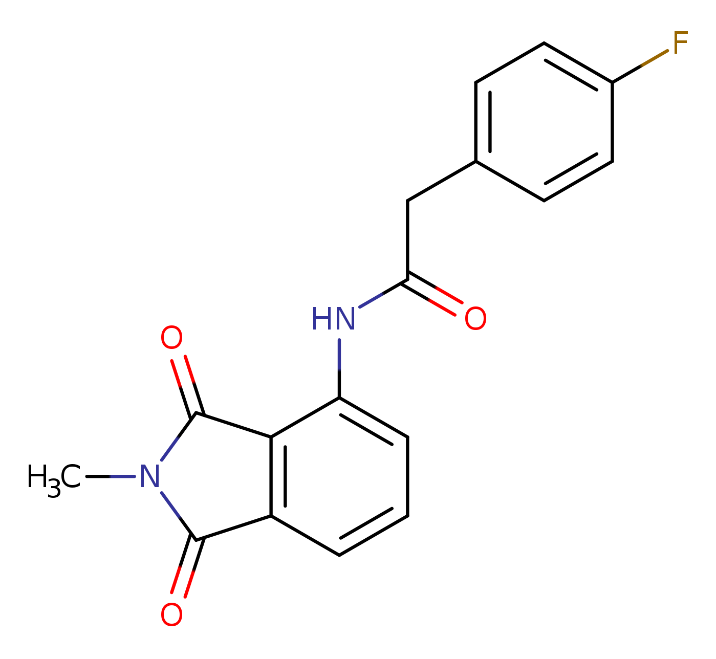2-(4-fluorophenyl)-N-(2-methyl-1,3-dioxo-2,3-dihydro-1H-isoindol-4-yl)acetamide