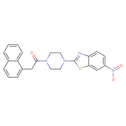 2-(naphthalen-1-yl)-1-[4-(6-nitro-1,3-benzothiazol-2-yl)piperazin-1-yl]ethan-1-one