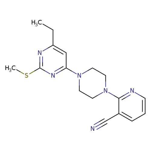 2-{4-[6-ethyl-2-(methylsulfanyl)pyrimidin-4-yl]piperazin-1-yl}pyridine-3-carbonitrile